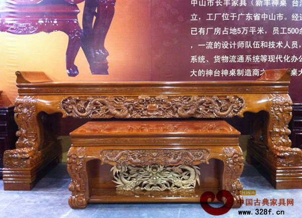 新豐神桌廈門佛事展參展的精美神桌