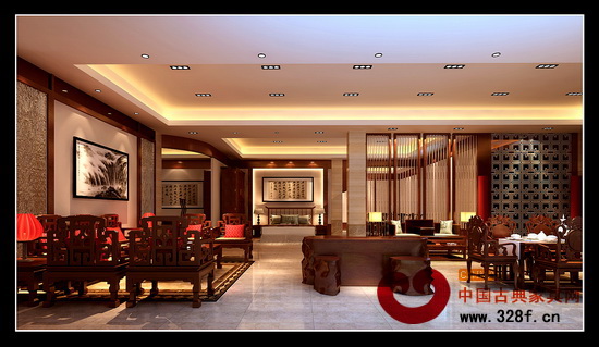 木緣紅木新展廳內(nèi)部效果圖