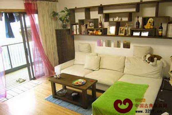 中式裝修樣板間：簡(jiǎn)約背景墻