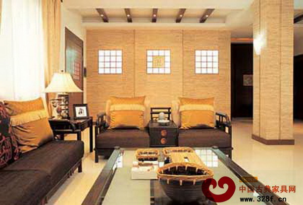 中式裝修樣板間：明亮光線