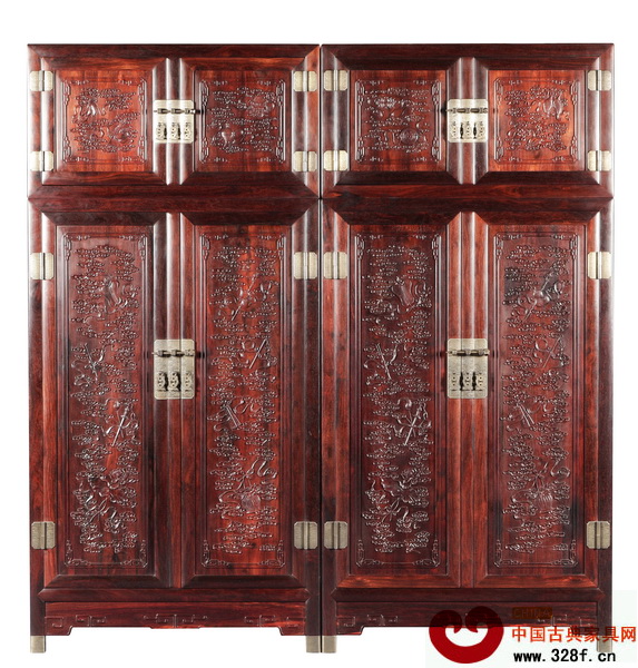 魯班木藝——云朵八寶多寶柜(小葉紫檀)