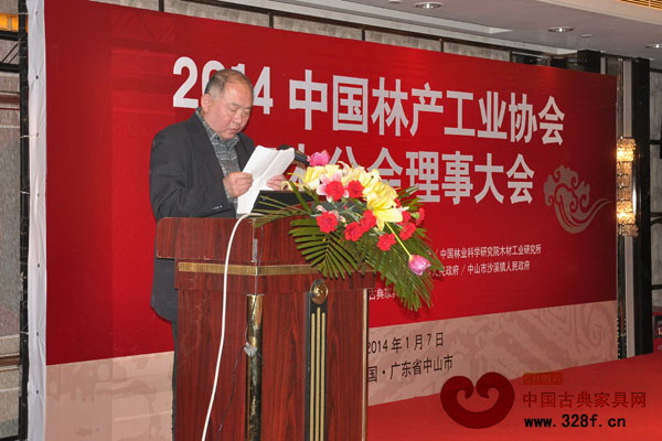 中國林產(chǎn)工業(yè)協(xié)會秘書長石峰致辭
