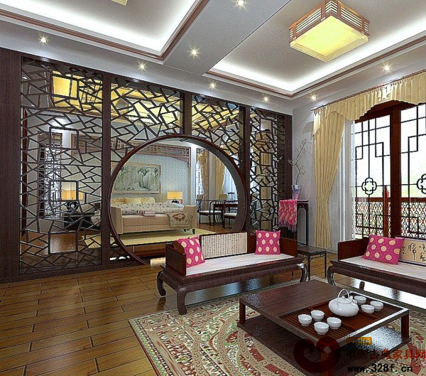 最新經典鏤空雕花隔斷賞析