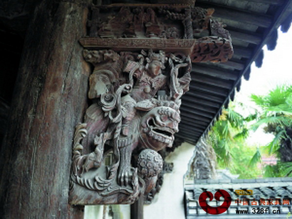浙江東陽盧宅的木雕作品