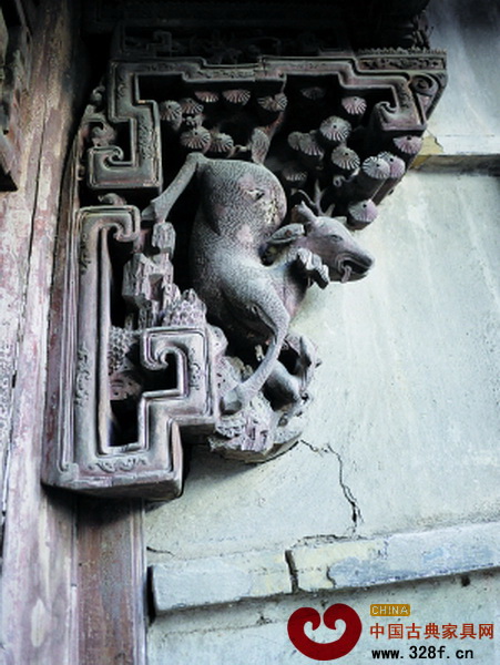 浙江東陽馬上橋花廳的木雕