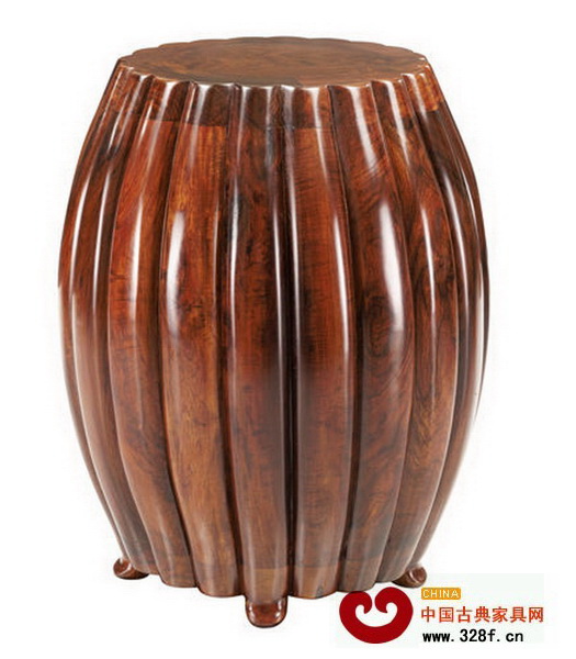 海南黃花梨甜瓜鼓墩(伍炳亮作品)