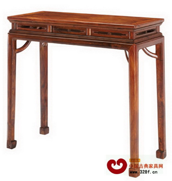 海南黃花梨高束腰條桌（伍炳亮作品）