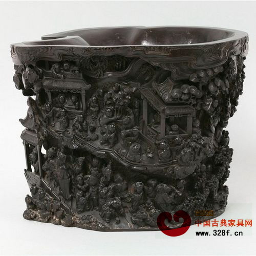 中國紫檀木筆筒