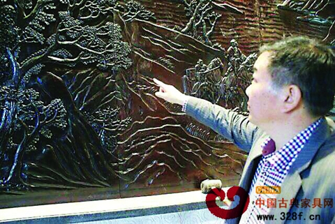 巨型紅木雕刻《孫子兵法》