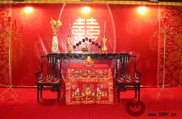 婚宴上的中堂家具