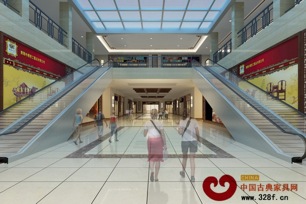 畫水紅木廣場大廳設計效果圖
