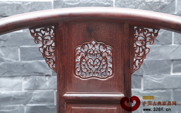 唐明居紅木小葉紫檀圈椅細節(jié)圖