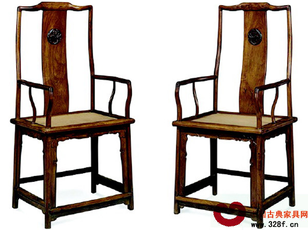 “黃花梨南官帽椅”