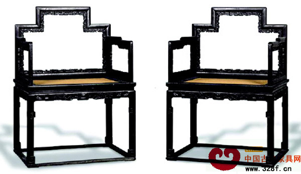 清代紫檀軟屜玫瑰椅