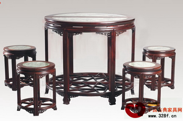 御典紅木——小葉紫檀圓桌