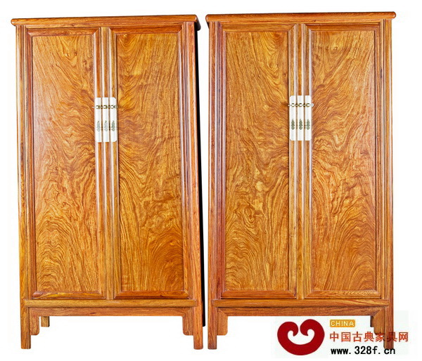 雄業(yè)紅木——映木紋大小頭柜(一對(duì))