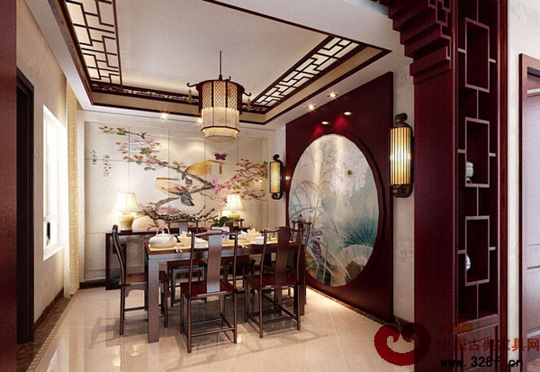中式風格餐廳設計效果圖欣賞