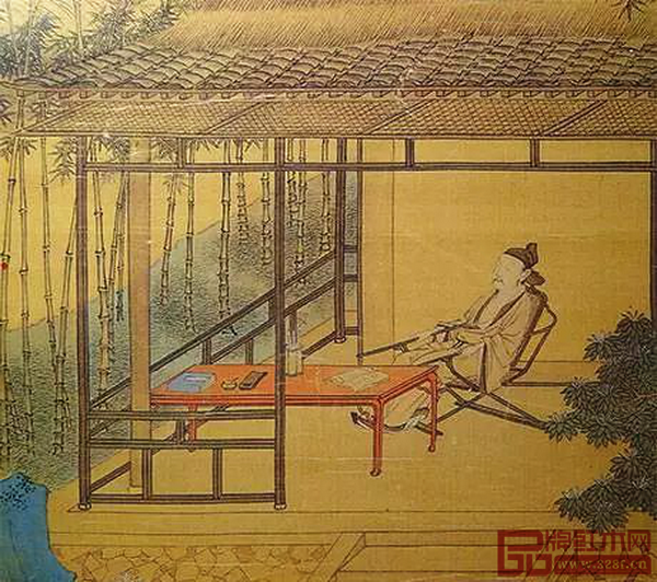  明·仇英《桐陰晝靜圖》