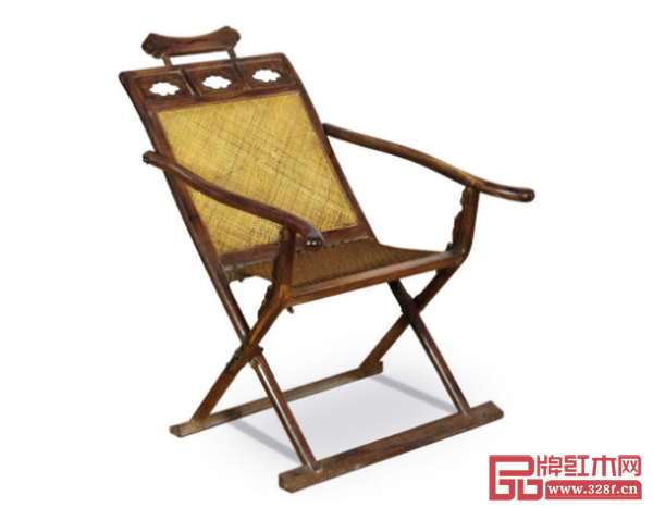  明黃花梨交椅式躺椅 長72cm；寬100cm；高100cm 2014秋季拍賣會——簡約與奢華－明清家具（夜場）