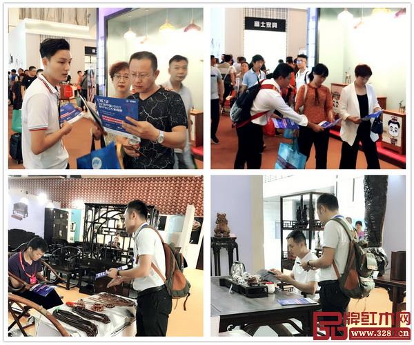 2018新中式紅木家具展組委會(huì)團(tuán)隊(duì)干事與全國(guó)客商面對(duì)面接觸，介紹2018中國(guó)（中山）新中式紅木家具展