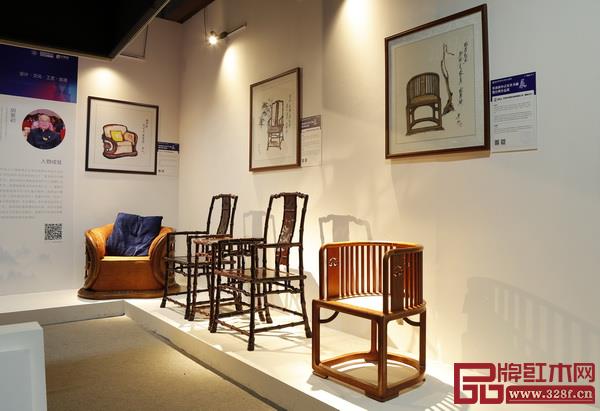 景初新中式家具書畫展暨經(jīng)典作品展將水墨書畫與與實(shí)物作品重合投影出新中式家具之美