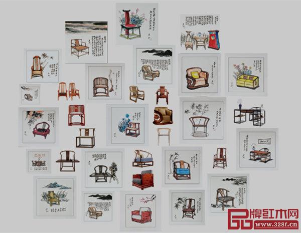 景初新中式家具書畫展”部分作品 景初新中式家具書畫展”部分作品