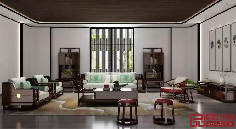 華行紅木·闊葉黃檀現(xiàn)代中式《錦時(shí)》系列家具