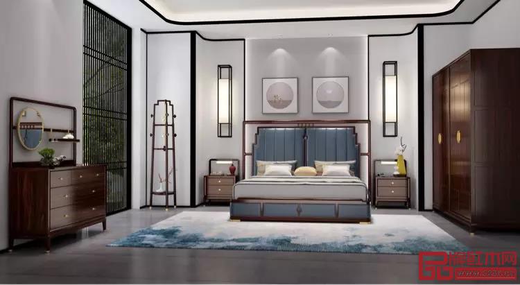 華行紅木·闊葉黃檀現(xiàn)代中式《錦時(shí)》系列家具