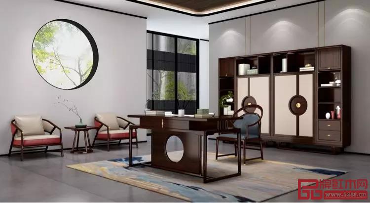 華行紅木·闊葉黃檀現(xiàn)代中式《錦時(shí)》系列家具