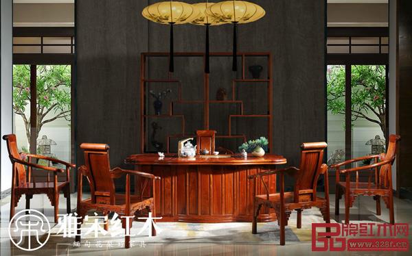 雅宋紅木：梅花茶臺