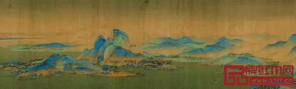 《千里江山圖》局部 《千里江山圖》局部