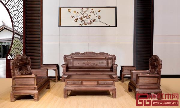 中山市御華軒紅木家具有限公司 名稱：《蘭亭序3號(hào)沙發(fā)》