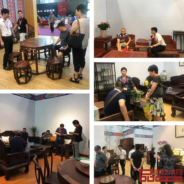 孔連紅木以品質(zhì)卓越的產(chǎn)品、獨(dú)具特色的品牌理念、營銷模式，吸引了眾多觀展商前來咨詢洽談