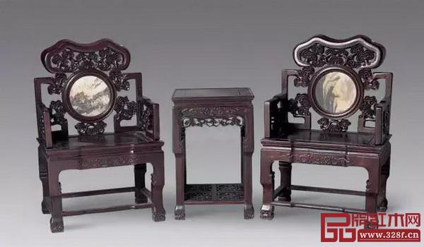 民國 紅木靈芝頭太師椅 民國 紅木靈芝頭太師椅