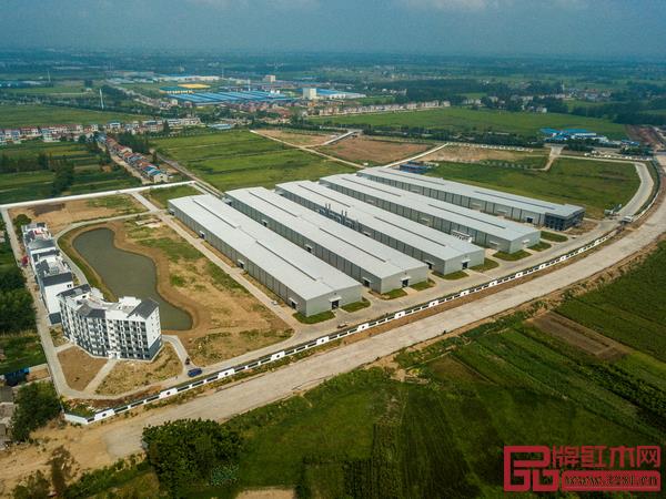 建設中的國壽紅木湖北工廠俯瞰圖 建設中的國壽紅木湖北工廠俯瞰圖