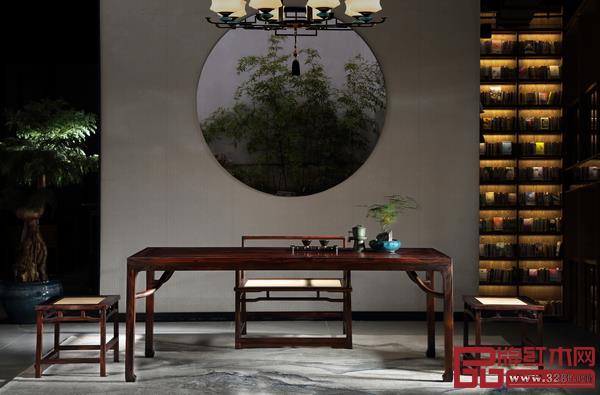 志成紅木新中式典范之作《耕梨·七碗茶臺(tái)》 志成紅木新中式典范之作《耕梨·七碗茶臺(tái)》