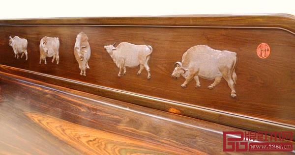 伍氏大觀園《五牛圖羅漢床》 伍氏大觀園《五牛圖羅漢床》