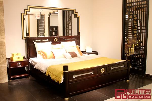 長匯紅木·檀薈刺猬紫檀硯墨色《同心大床》 長匯紅木·檀薈刺猬紫檀硯墨色《同心大床》