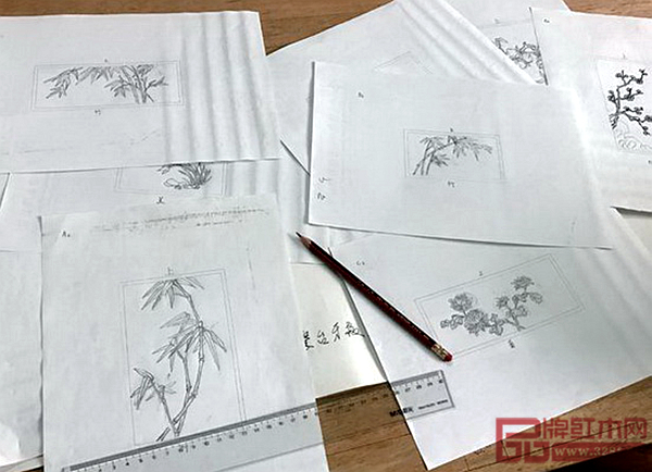 南枝紅家具手繪雕刻紋飾，為家具增添韻味