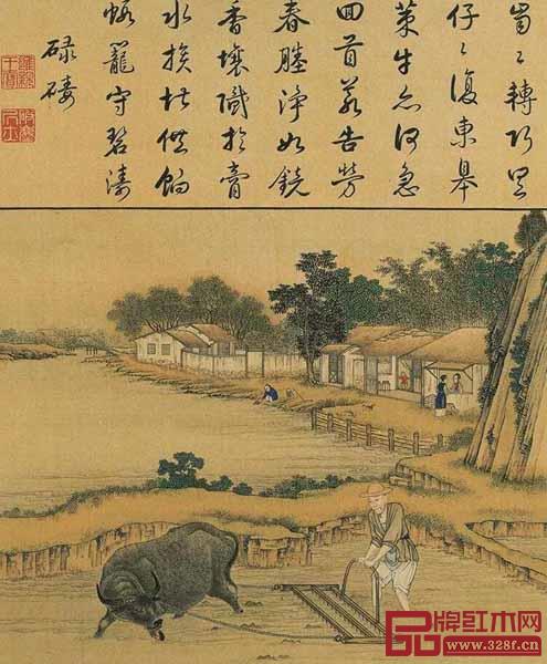 《雍正耕織圖冊》部分畫面(全套作品現藏于故宮博物院) 《雍正耕織圖冊》部分畫面(全套作品現藏于故宮博物院)