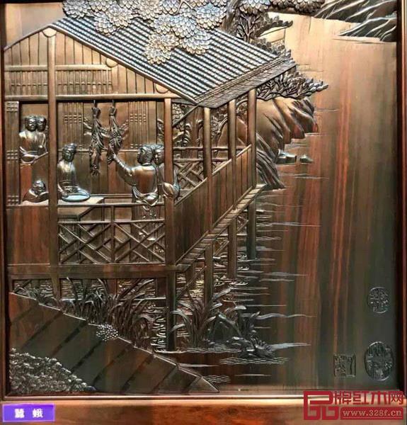 《中華耕織世紀大柜》耕作圖中的“蠶蛾”畫面 《中華耕織世紀大柜》耕作圖中的“蠶蛾”畫面