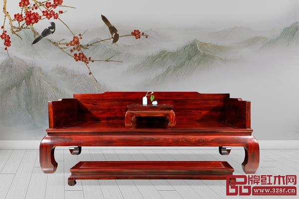 古森紅木——素面羅漢床