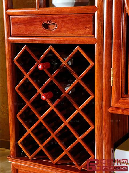 華行紅木 巴花云窗觀景酒柜 華行紅木 巴花云窗觀景酒柜