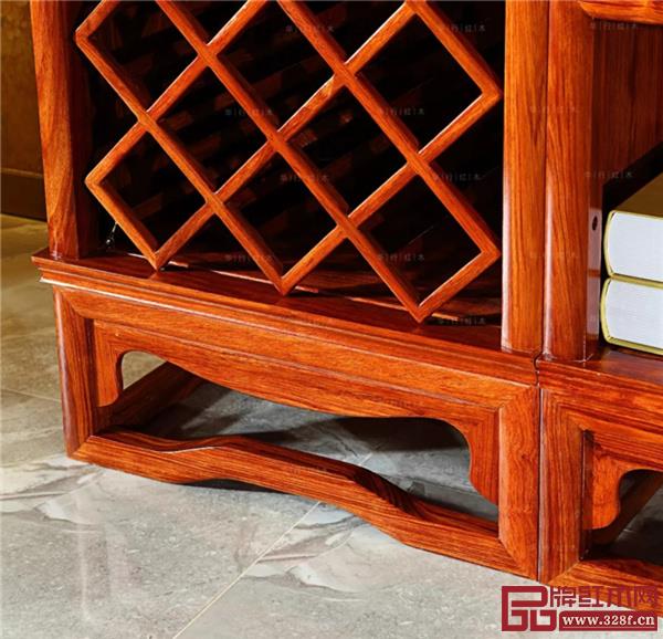 華行紅木 巴花云窗觀景酒柜 華行紅木 巴花云窗觀景酒柜