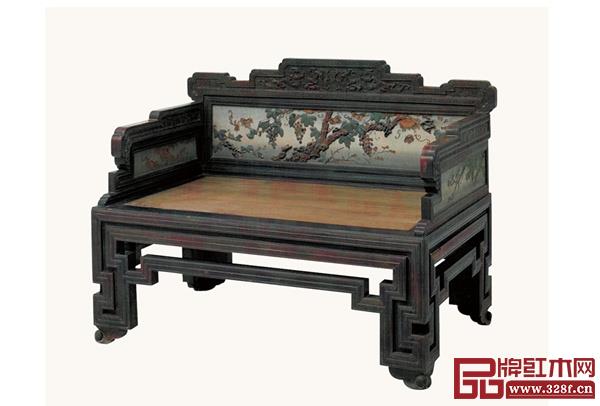 紫檀百寶嵌寶座 紫檀百寶嵌寶座