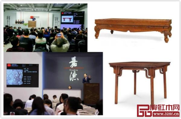 2018年11月20日,中國嘉德2018年秋季拍賣會上,《明晚期 黃花梨高束腰三彎腿榻》成交價為人民幣3105萬元;中國嘉德香港2018秋拍于國慶期間舉槌的《明末 黃花梨一腿三牙高羅鍋棖八仙桌》拍得413萬港元 2018年11月20日,中國嘉德2018年秋季拍賣會上,《明晚期 黃花梨高束腰三彎腿榻》成交價為人民幣3105萬元;中國嘉德香港2018秋拍于國慶期間舉槌的《明末 黃花梨一腿三牙高羅鍋棖八仙桌》拍得413萬港元