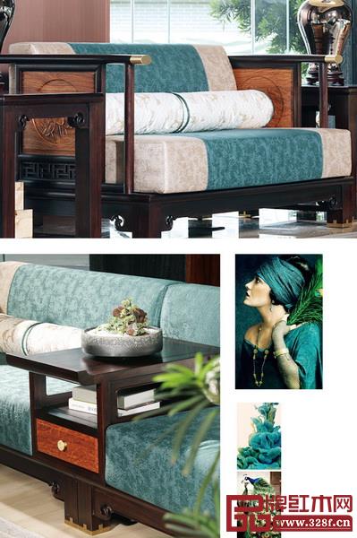 國(guó)壽·墨荷使用青色元素使整個(gè)空間彰顯出氣質(zhì)非凡的格調(diào)，優(yōu)雅而靈秀