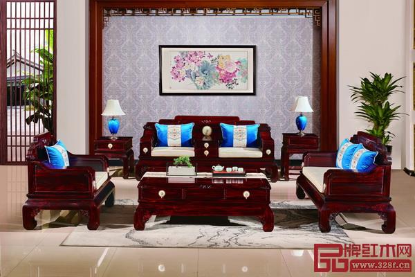 鴻韻紅木《花好月圓沙發(fā)》 鴻韻紅木《花好月圓沙發(fā)》