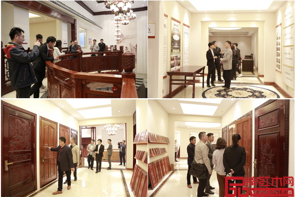 經(jīng)銷商參觀國方家居整裝樣板間，對國方家居紅木整裝的規(guī)模及理念贊不絕口
