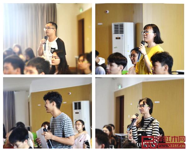 學生們回答王周老師的互動話題 學生們回答王周老師的互動話題